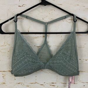 NWT Victoria’s Secret L racerback lace bra green
